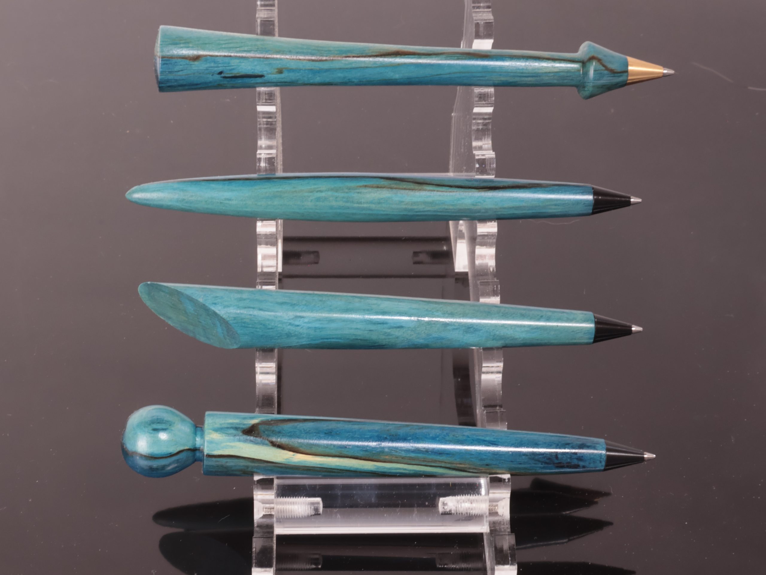 Kugelschreiber Recycling Holz blau