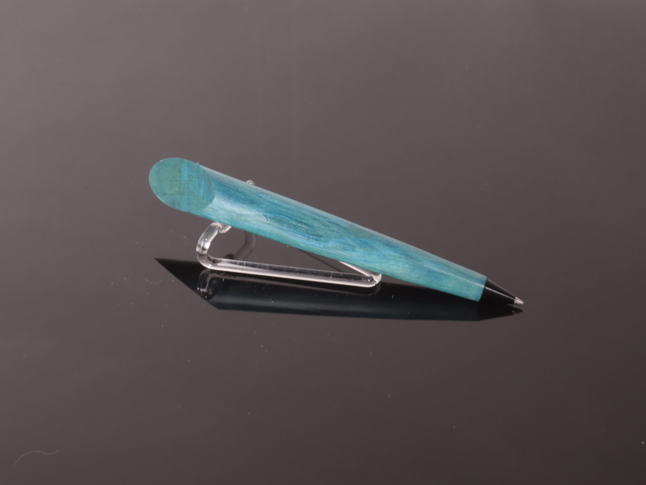 Kugelschreiber Recycling Holz blau – Bild 6