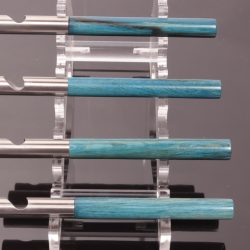 Handgedrechselte Flaschenöffner aus Recyclingholz blau